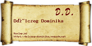 Délczeg Dominika névjegykártya